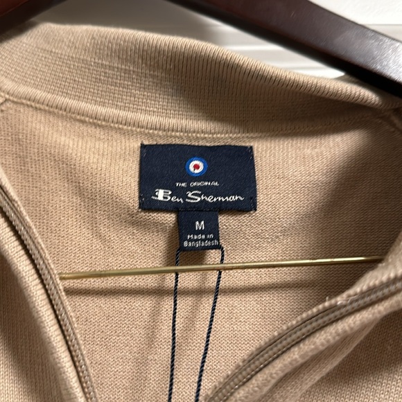 Ben Sherman Knit Short Sleeve Medium M Tan NEW NWT - Picture 2 of 4